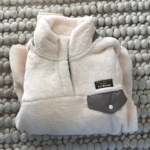 LL Bean Cream Fleece